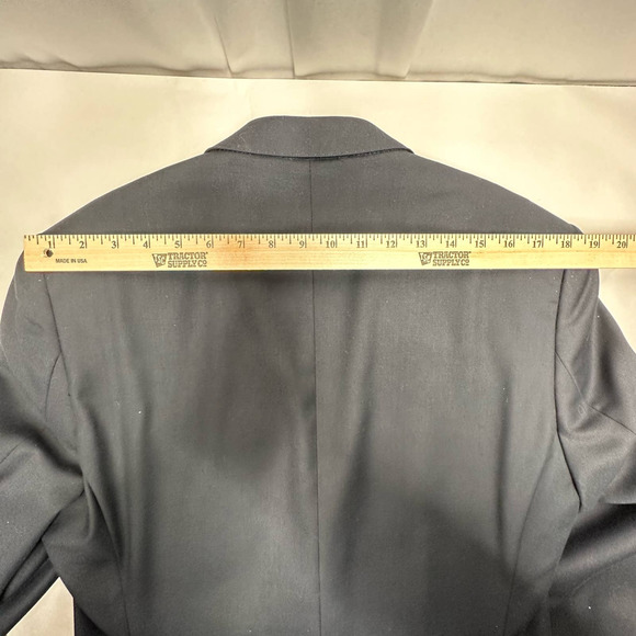 Giorgio Fiorelli Blazer Size 40L Euro Slim AMF Notch Shark No Pleat DARK NAVY - Picture 14 of 16